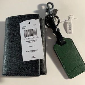 Men’s trifold wallet and luggage tag